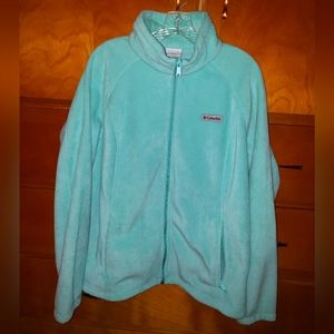 Women's Columbia Benton Springs Full Zip Bright Blue Fleece Jacket.
